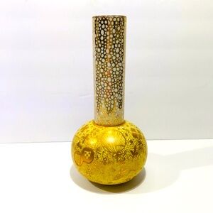 Rare Antique Vase Hand Painted Gilded Trim 9” Tall